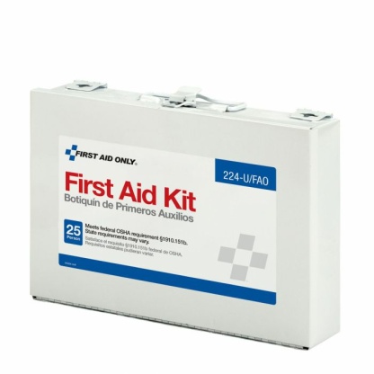 metal first aid kit 25 person