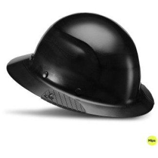 carbon fiber full brim hard hat with 6-point suspension