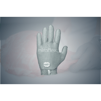 stainless steel chainmail glove cutting meat safely