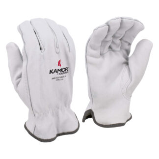 The KAMORI® RWG52 cut protection work glove by Radians has a cut rating of A5 and an EN388 cut rating of 5.