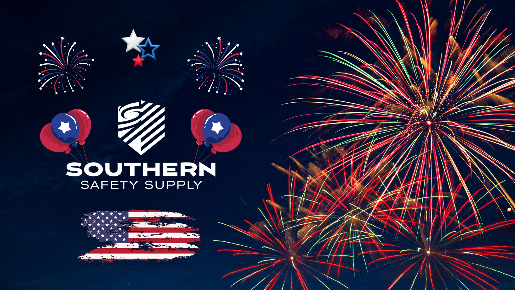 alt="4th of July jobsite safety gear including fire extinguisher and cooling towel"